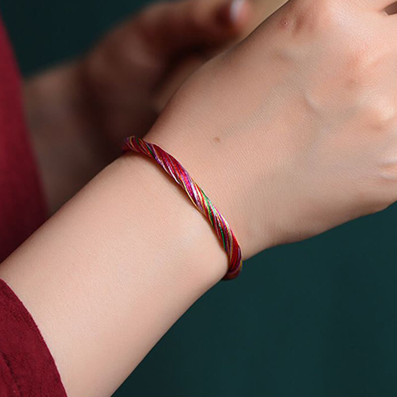 Tibetan Five Colorful Thread Red String Protection Bracelet