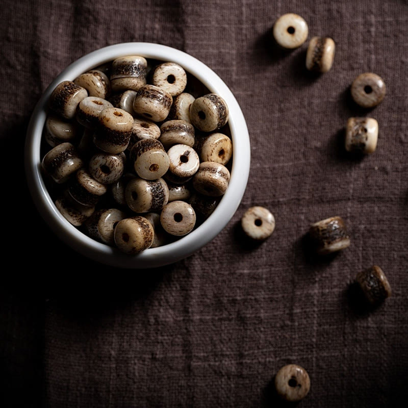 Unisex 108 Bead Tibetan Yak Bone Strength Bracelet