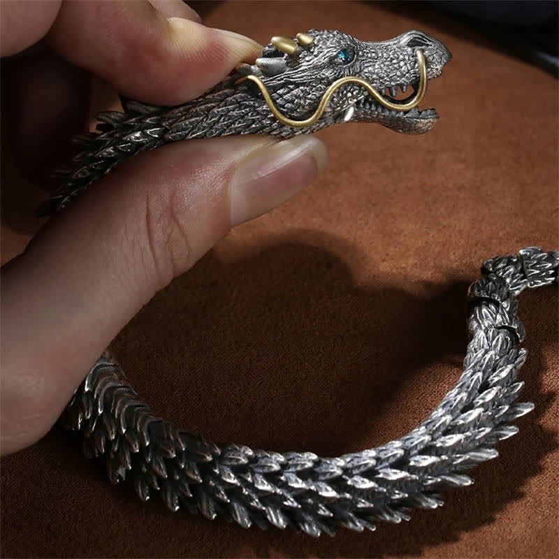 Nordic Dragon Handmade Luck And Protection Chain Bracelet