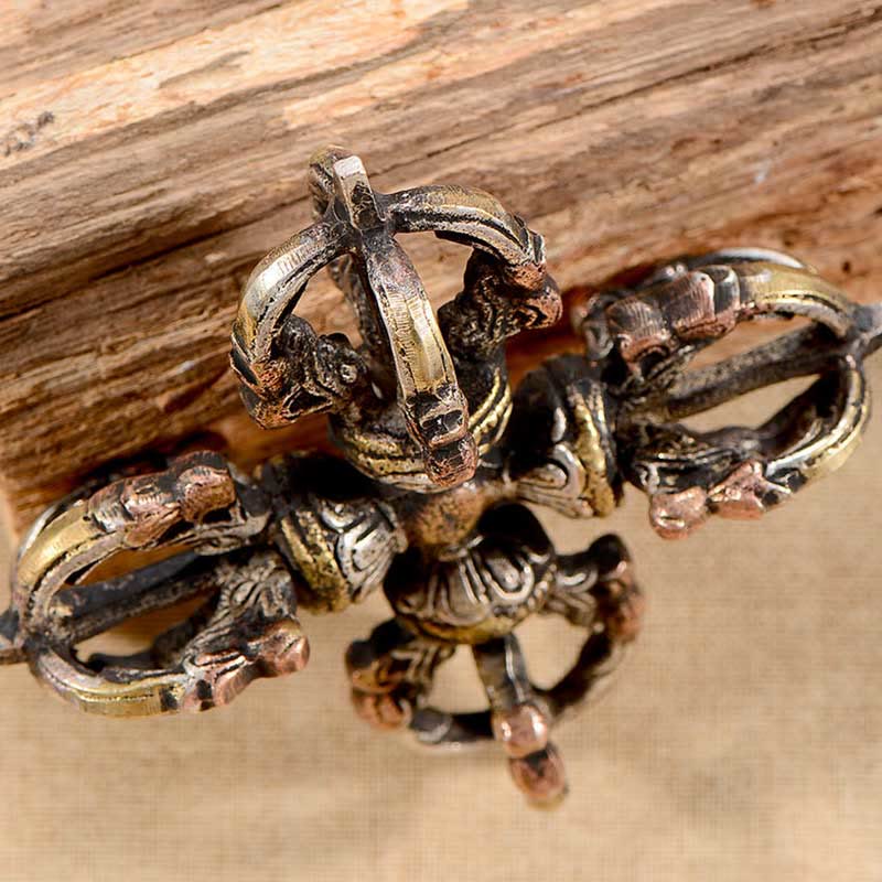 Handmade Copper & Iron Double Dorje Vajra for Meditation