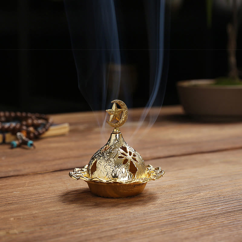 Gold Alloy Spiritual Meditation Incense Burner