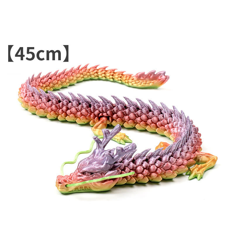 Luminous Feng Shui Dragon Statue 45cm for Luck & Protection