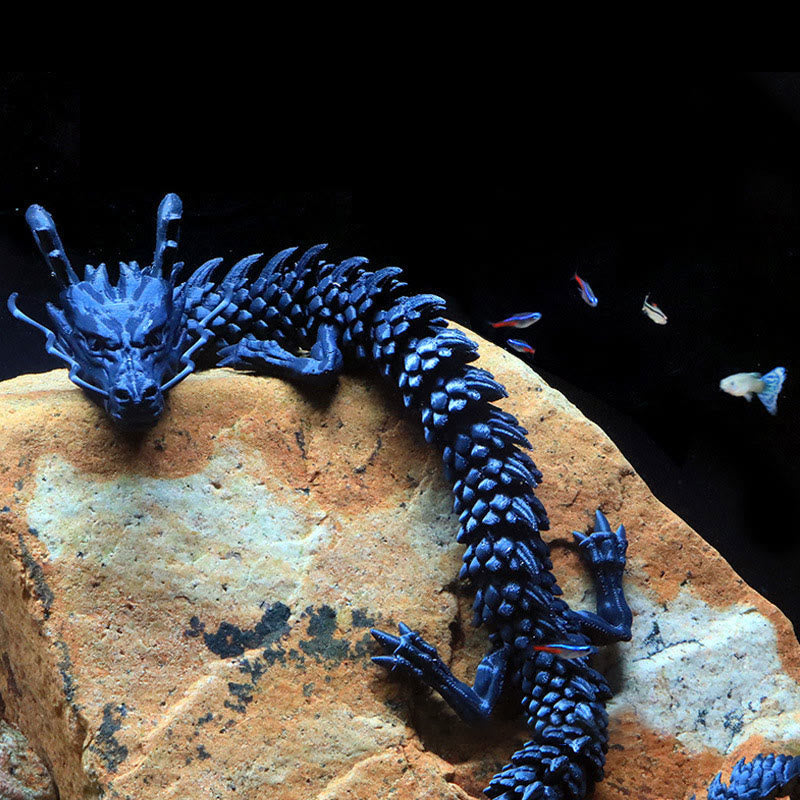 Luminous Feng Shui Dragon Statue 45cm for Luck & Protection