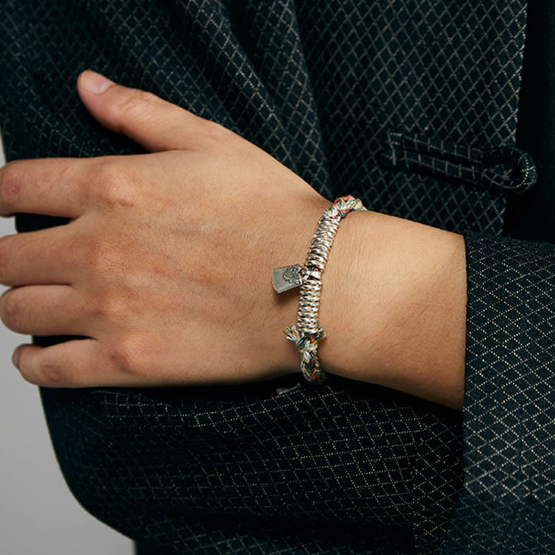 Multiple Strands 925 Sterling Silver Protection Bracelet