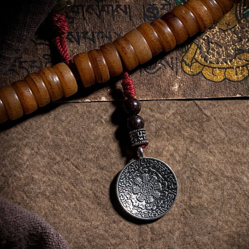 Tibetan Yak Bone 108-Bead Strength Mala Bracelet