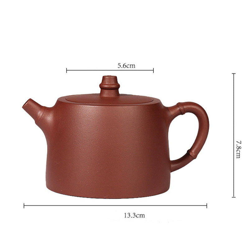 Handmade Purple Clay Bamboo Kung Fu Teapot 260ml