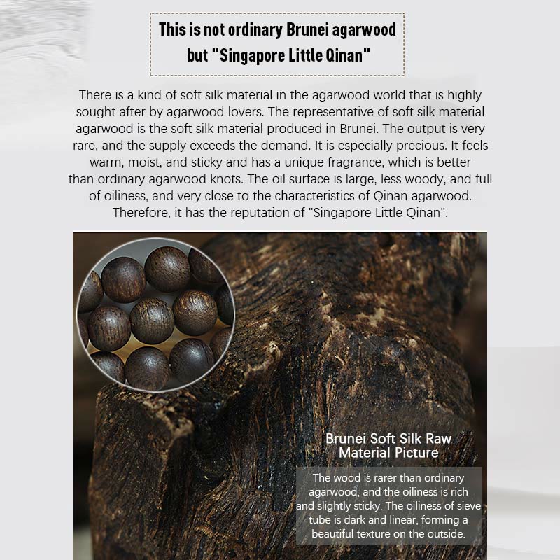 Rare Brunei Agarwood Bracelet with Pure Gold Beads