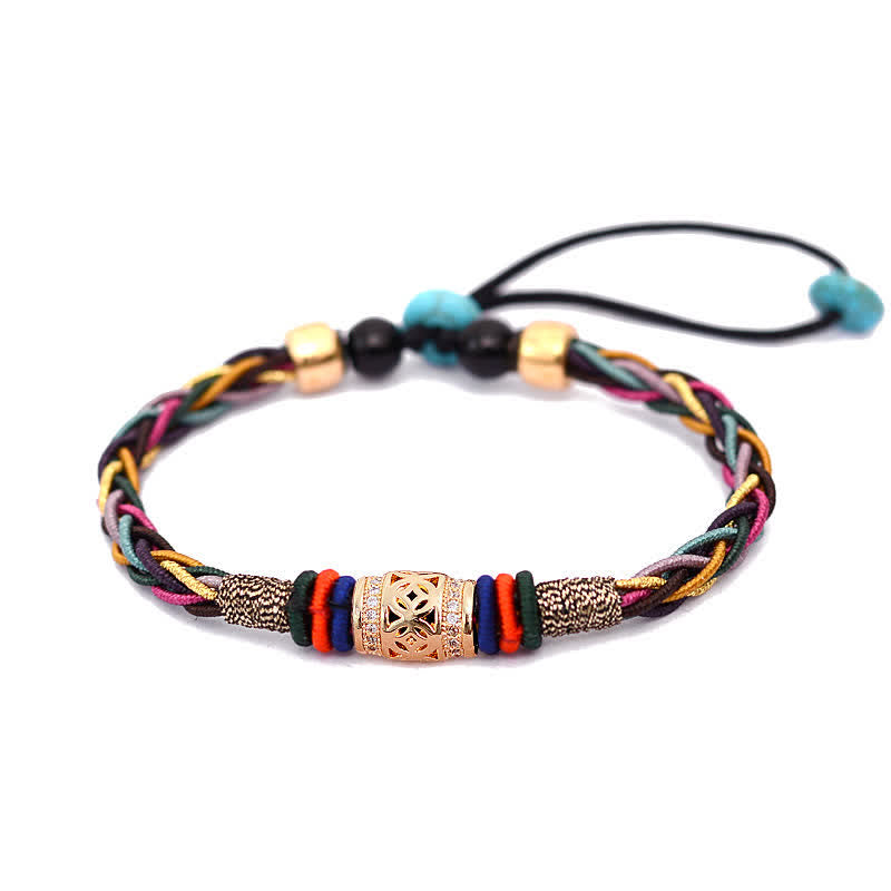 Tibetan Red String Bracelet with Copper Coin | Protection & Luck