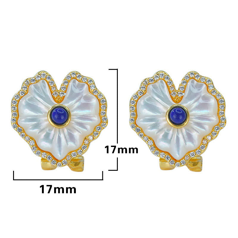 925 Sterling Silver Spiritual Necklace Set with Tridacna Red Agate Lazurite