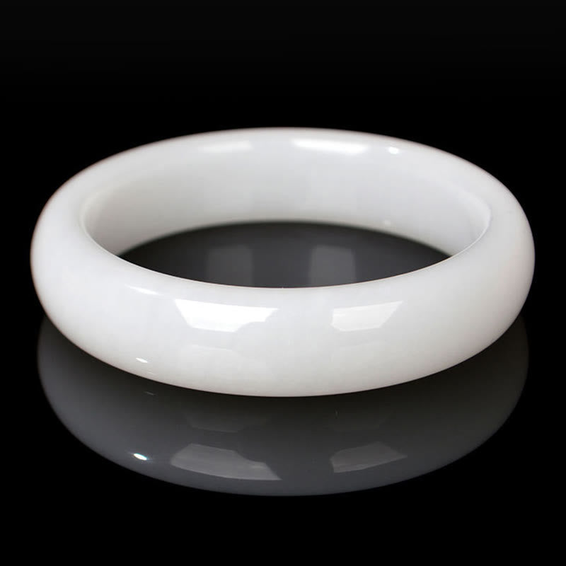 Golden Silk Jade Bangle Bracelet 58mm for Wealth & Luck