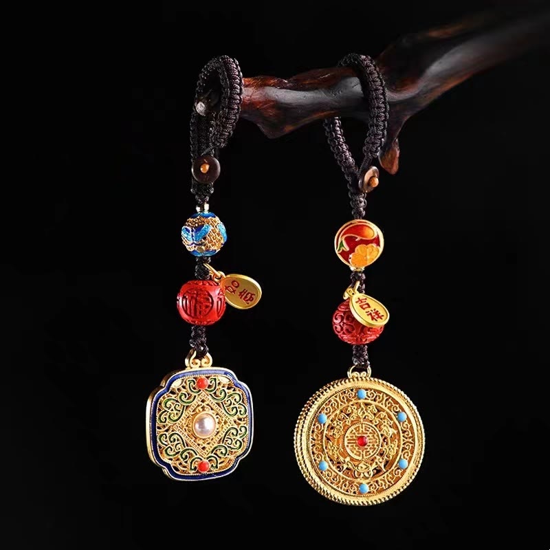 Blessing Fu Character Ruyi Charm Key Chain | Spiritual Jewelry