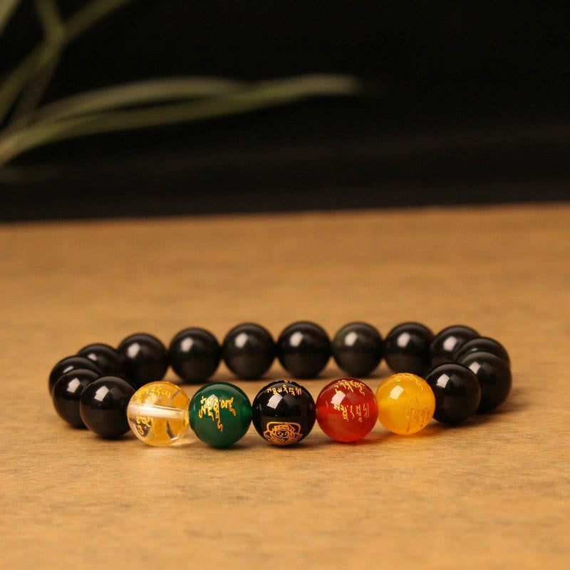 Five Elements Agate Wealth Bracelet for Luck & Wisdom