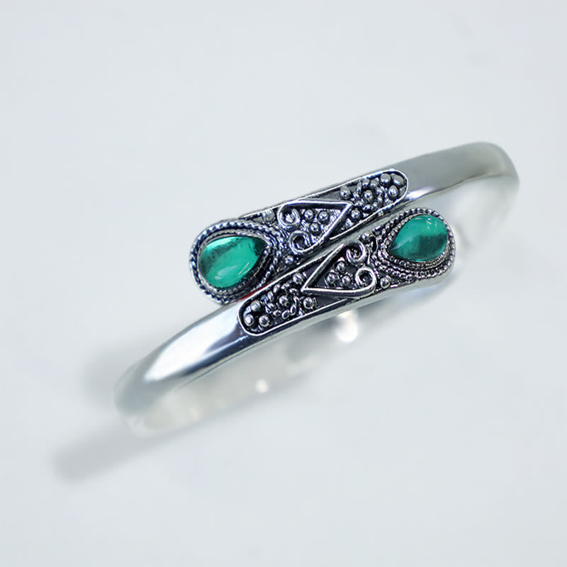 Zircon Healing Cuff Bracelet | Spiritual Protection & Wealth