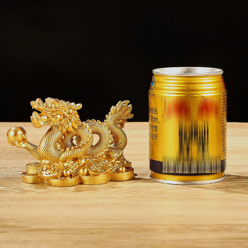 Feng Shui Dragon Copper Coin Decoration | Wealth & Luck