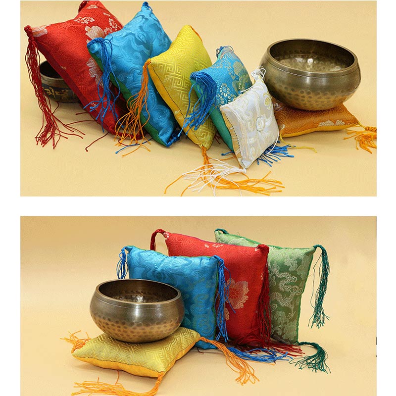 Tibetan Singing Bowl Cushion 10-16cm with Tassel Decoration