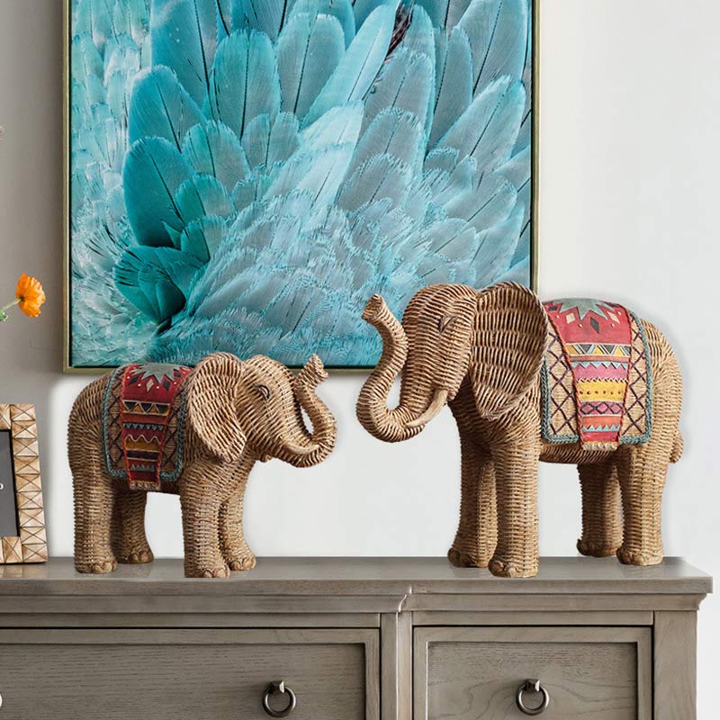 Elephant Resin Decoration for Wisdom & Wealth Home