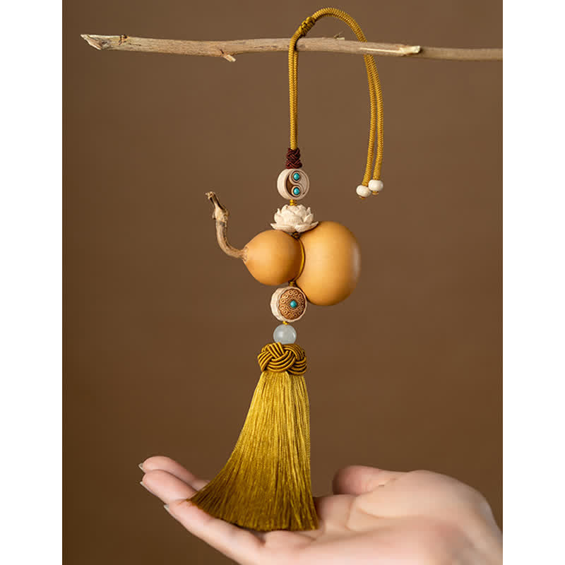 Lotus Feng Shui Gourd Tassels Car Hanging Charm