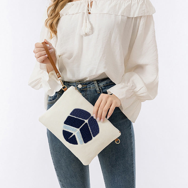 Evil Eye Canvas Crossbody Bag with Adjustable Strap - Protection Symbol