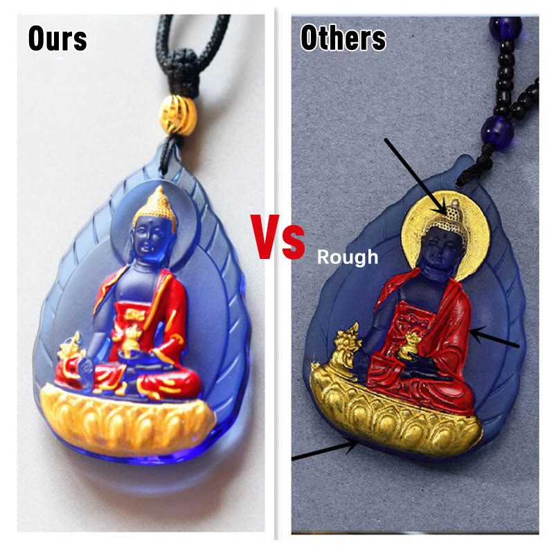 Liuli Crystal Medicine Buddha Necklace | Compassion & Healing