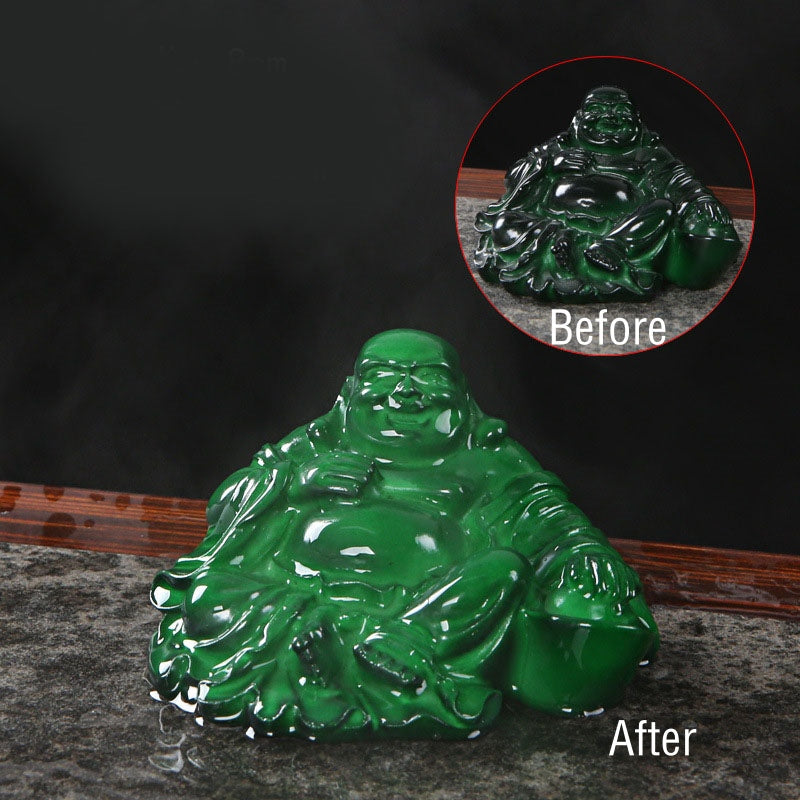 Color Changing Laughing Buddha Resin Tea Pet