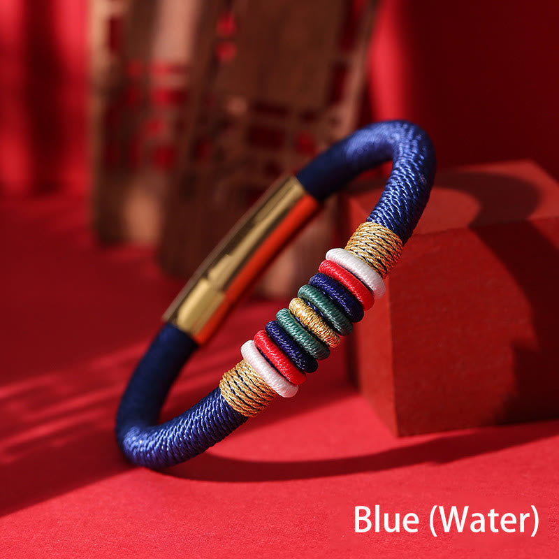 Five Elements Red String Bracelet | King Kong Knot, Protection & Luck