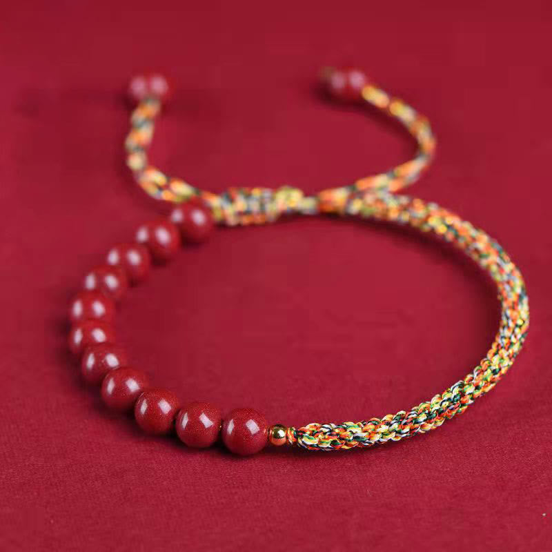 Cinnabar King Kong Knot Blessing Bracelet 8mm
