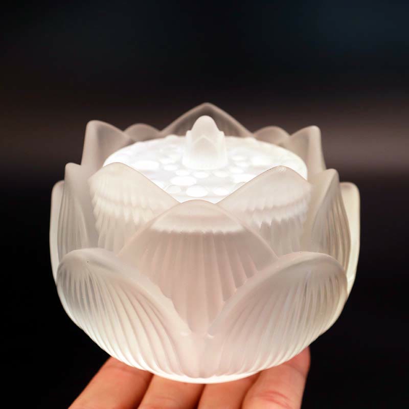 Liuli Crystal Lotus Incense Burner for Meditation and Healing