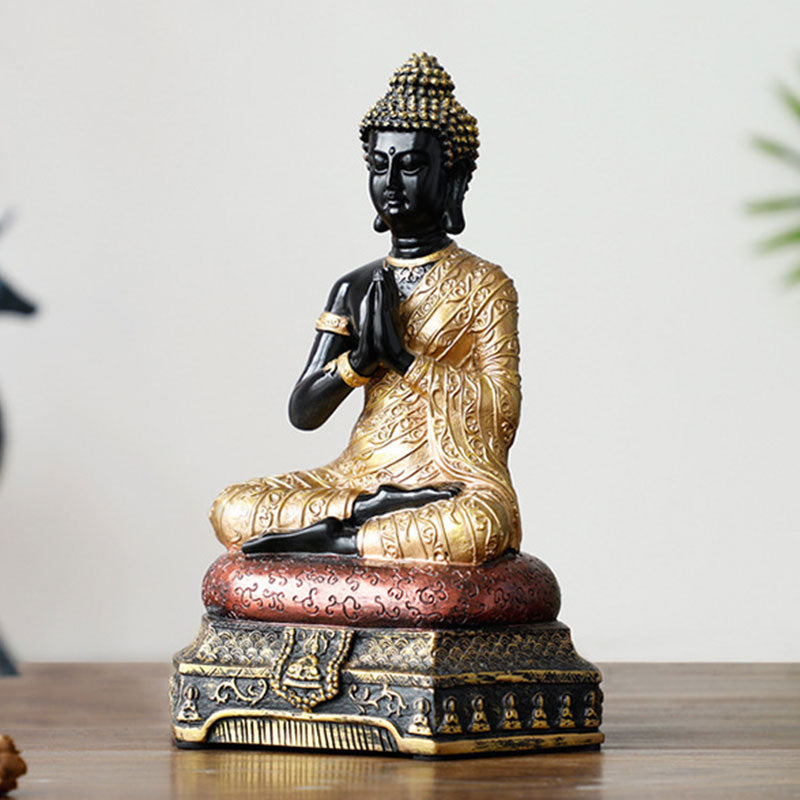 Buddha Compassion Resin Statue for Serenity and Luck