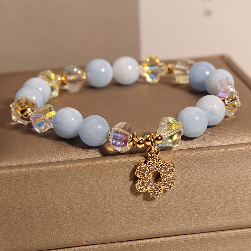 Aquamarine Healing Crystal Bracelet 14-16cm | Tranquility