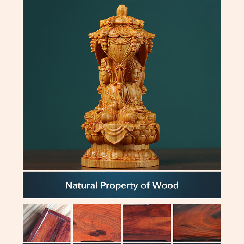 Handmade Thuja Wood Buddha Statue to Ward Off Spirits