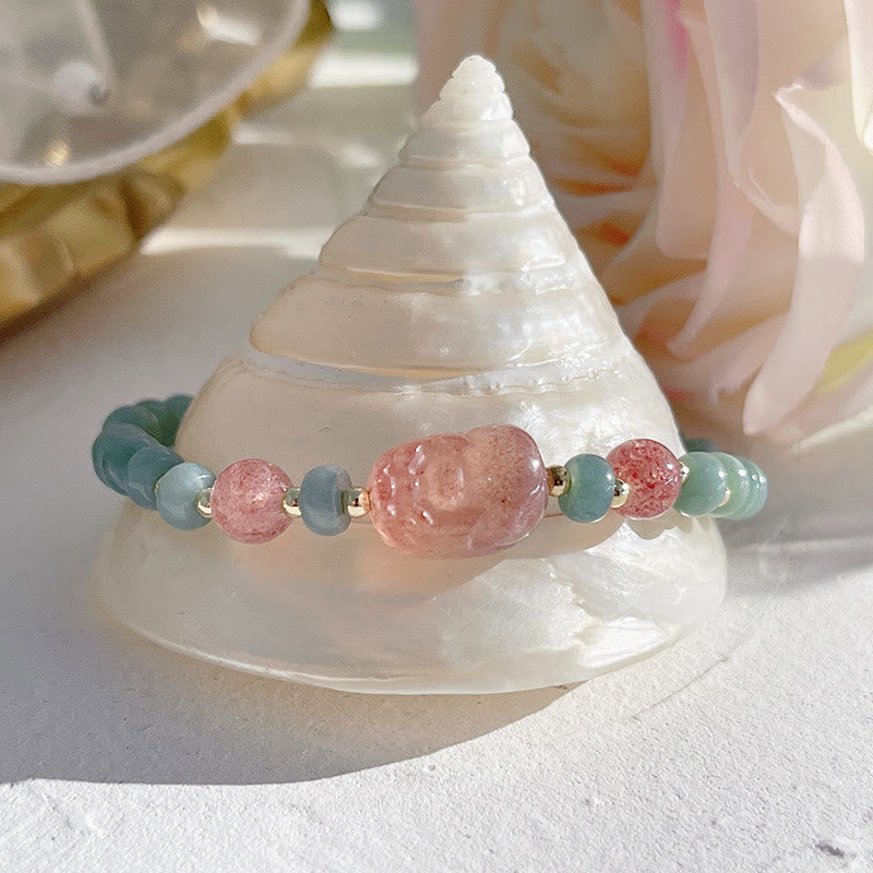 Natural Hetian Jade Prosperity Bracelet with PiXiu Charm