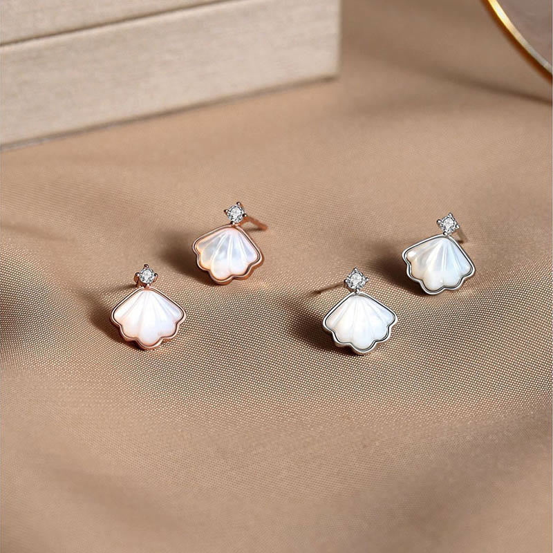 925 Sterling Silver Tridacna Stone Spiritual Jewelry Set