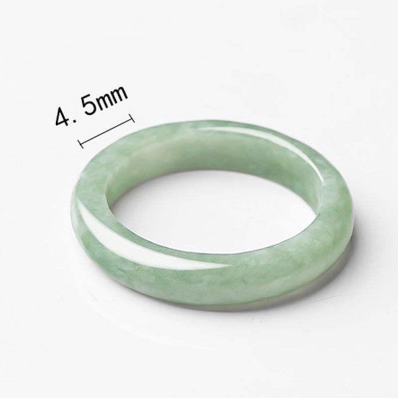 Natural Jade Prosperity and Abundance Ring | Sizes 16-21mm
