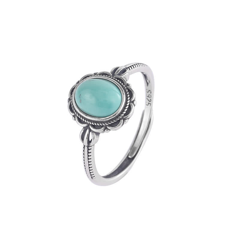Turquoise and Red Agate Ring in Sterling Silver for Protection