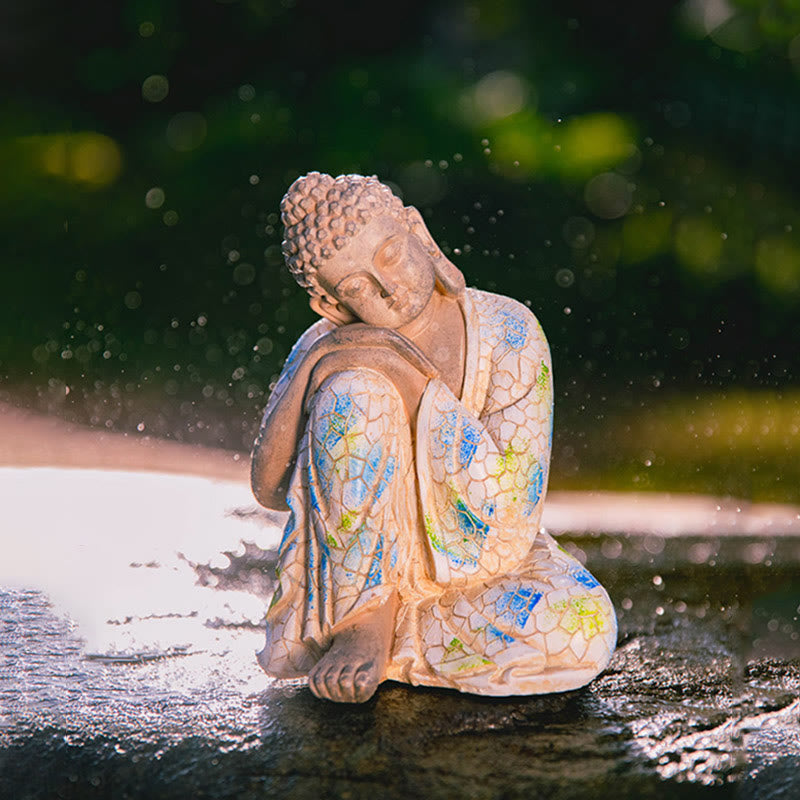 Meditating Zen Buddha Resin Statue for Serenity & Calm