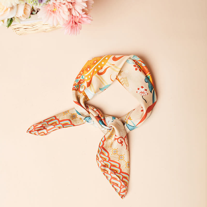 100% Mulberry Silk Scarf Inspired by Riyue Mountain | Tibetan Scarves