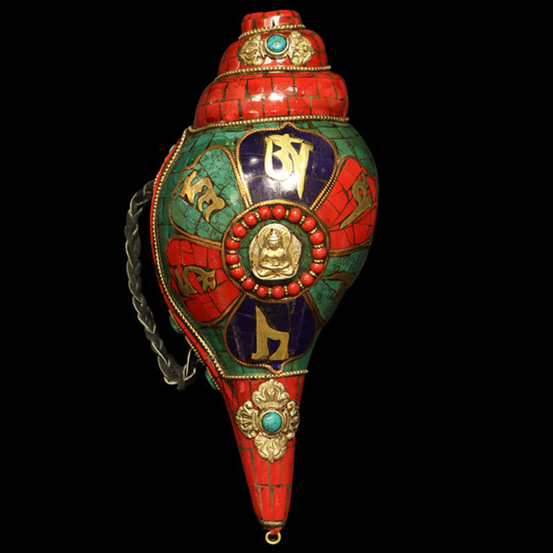 Tibetan Handmade Shankha Conch Shell 23cm | Zen Decor
