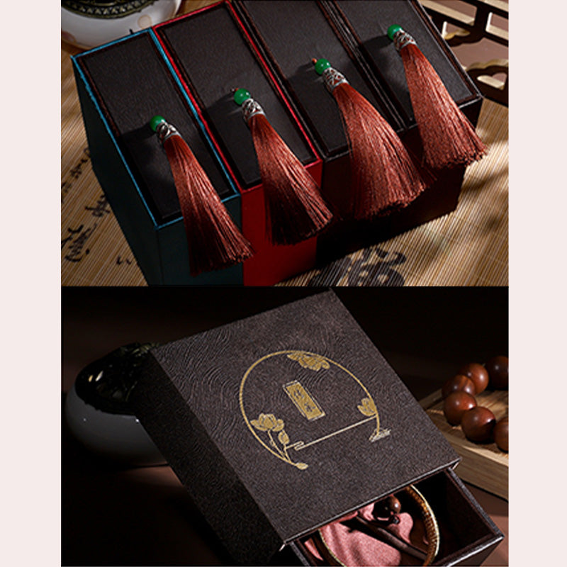 Zen Decor Vintage Lotus Jewelry Storage Box with Tassels