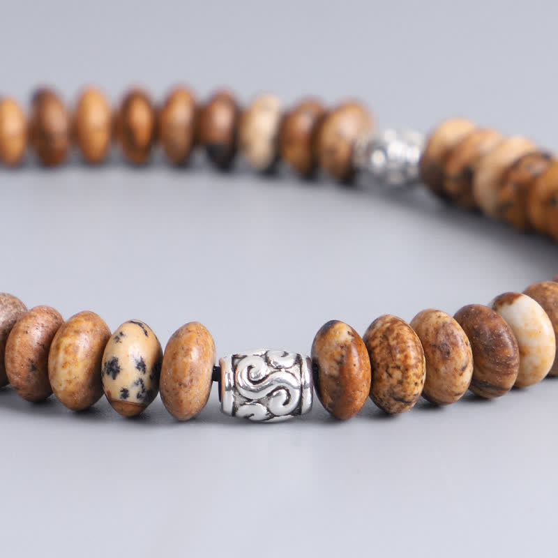Picture Jasper Spiritual Bracelet for Positive Energy and Protection
