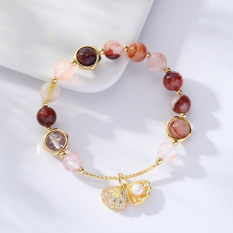 8mm Colorful Rutilated Quartz Protection Bracelet