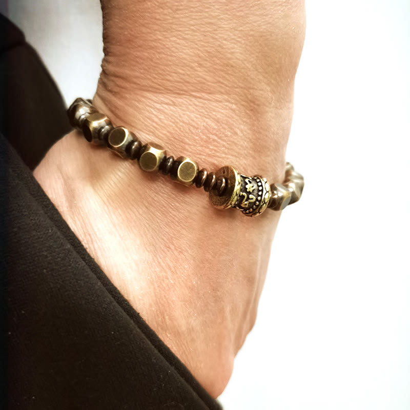 Unisex Om Mani Padme Hum Brass Focus Bracelet