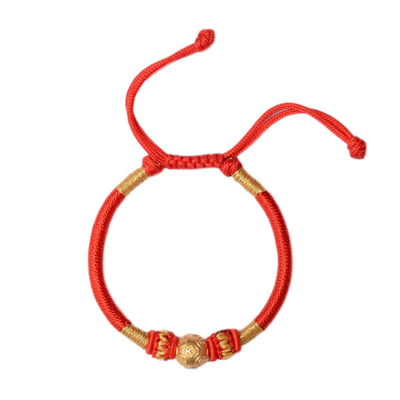 999 Sterling Silver Red String Protection Bracelet for Luck