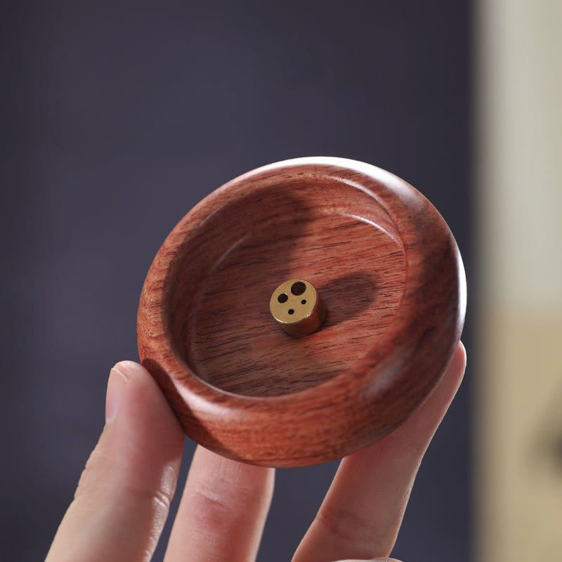 Mini Ebony Wood Meditation Incense Burner 6.6cm