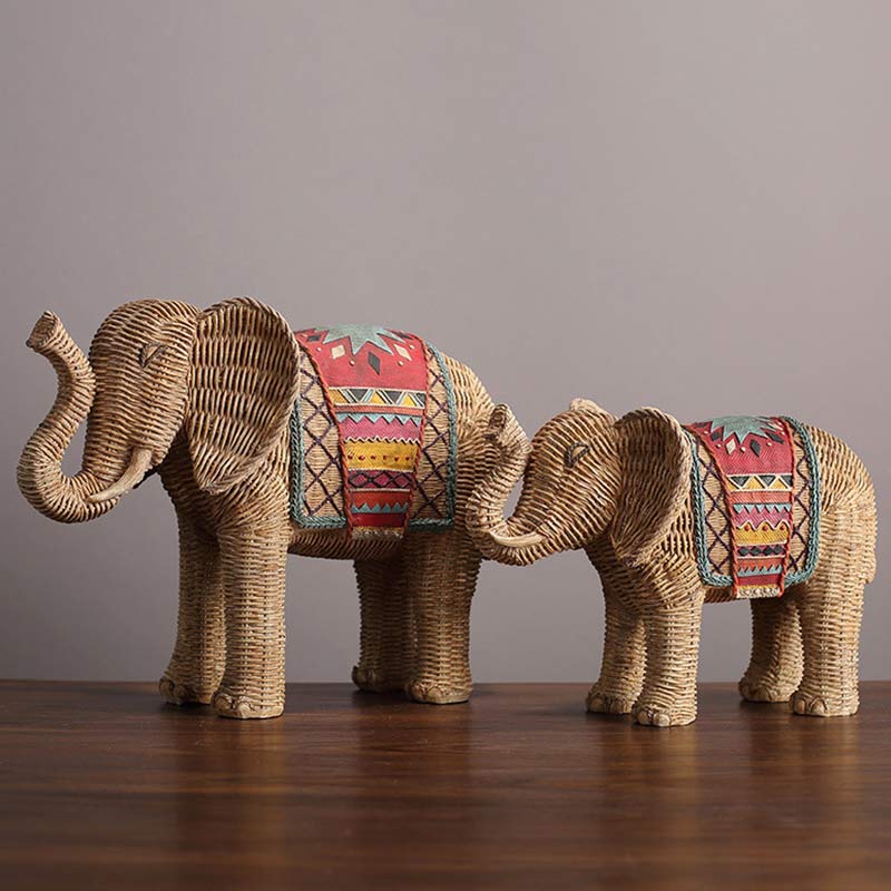 Elephant Resin Decoration for Wisdom & Wealth Home