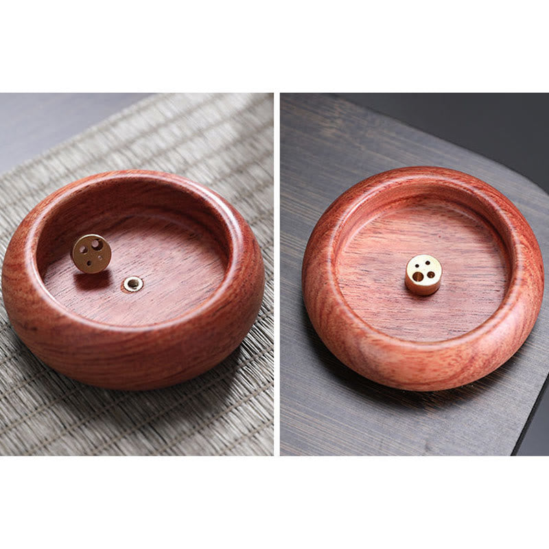 Mini Ebony Wood Meditation Incense Burner 6.6cm