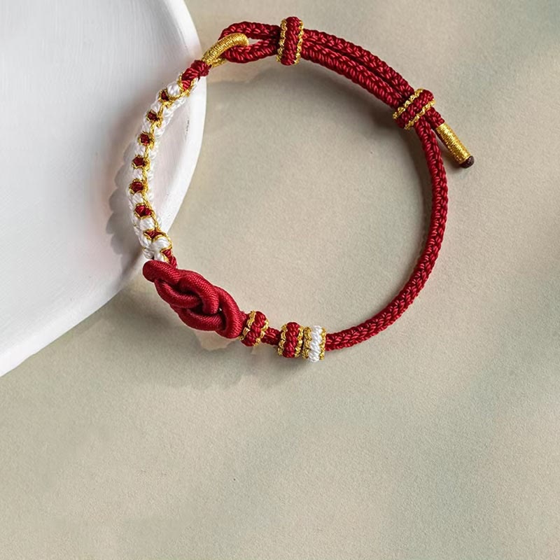 True Love Knot Red String Bracelet for Protection & Luck