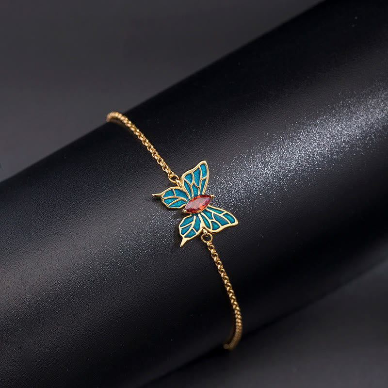 Sterling Silver Feng Shui Butterfly Love Bracelet