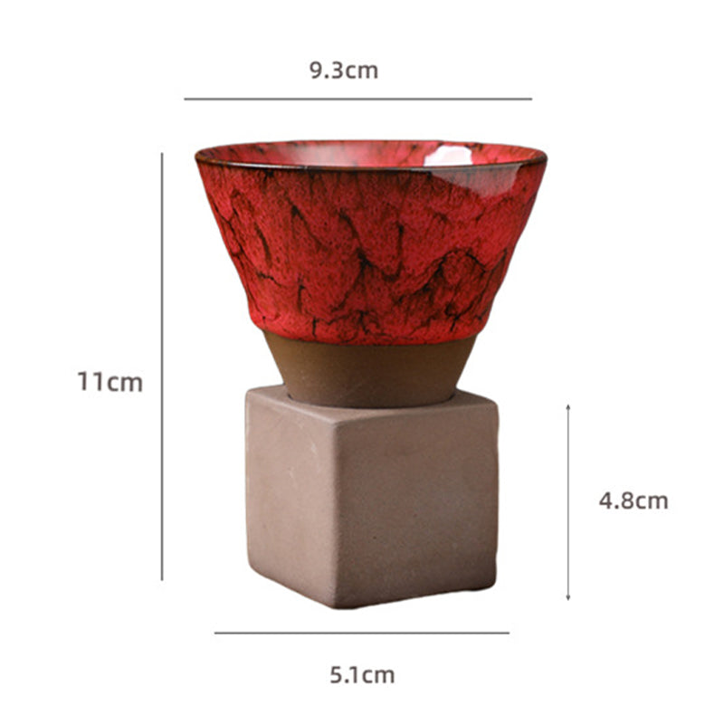 200ml Ceramic Kiln Change Coffee Mug for Zen Decor Rituals