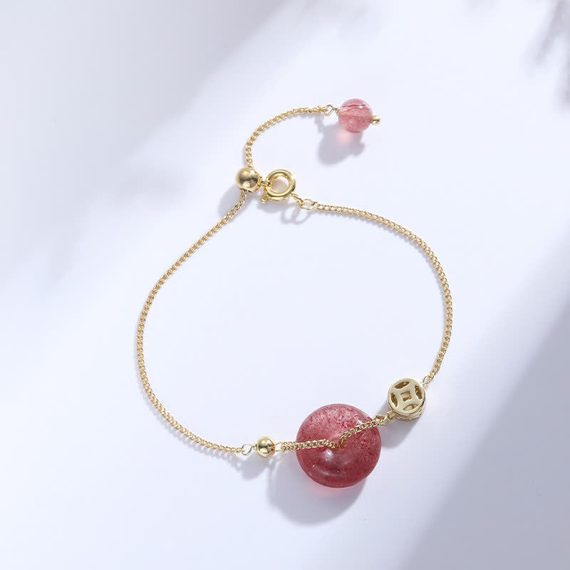 Strawberry Quartz Love Bracelet for Peace & Healing