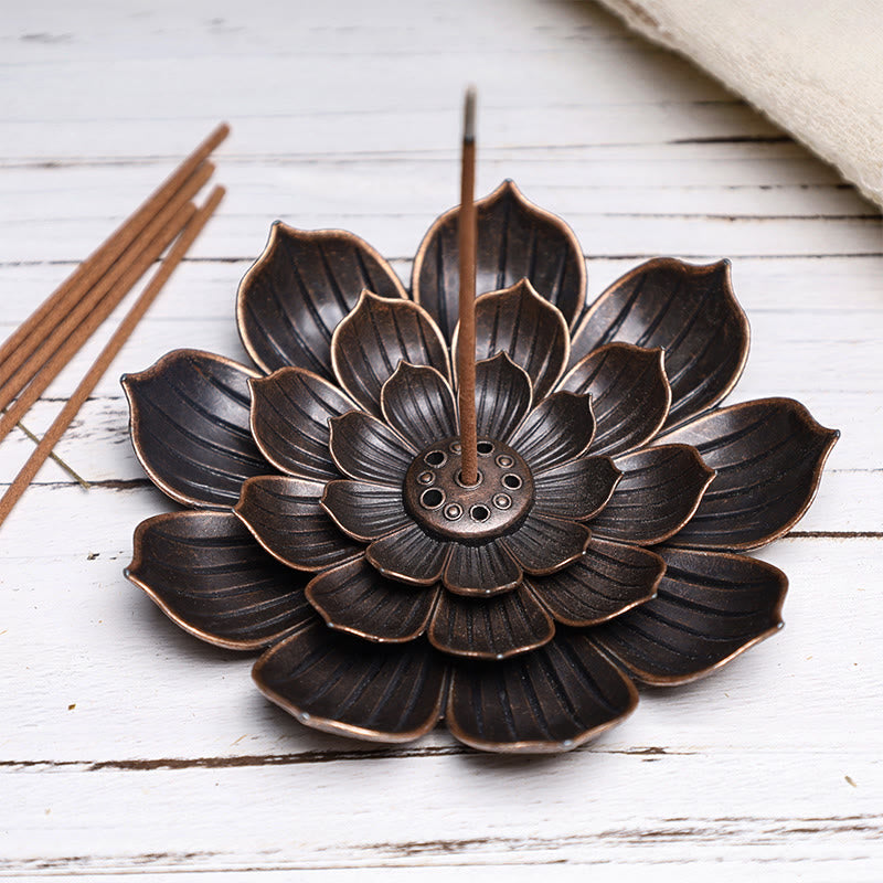Creative Six-hole Lotus Incense Burner | Ceramic Alloy Design